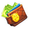 coins of oinks money wallet symbol