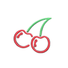 crypto crown 40 neon cherry symbol