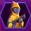 cyber catz cat with gun symbol