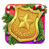 detective donut christmas christmas star badge symbol