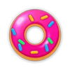 detective donut kickback donut pink symbol