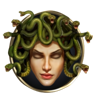 divine fortune black medusa symbol