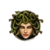 divine fortune gold medusa symbol