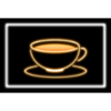 dopamine rush glowing coffee symbol