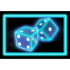 dopamine rush neon dice symbol