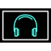 dopamine rush neon headphones symbol