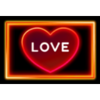 dopamine rush neon love heart symbol