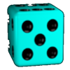 double diamonds dice 5 symbol