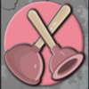 down the drain cleaning symbol