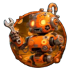 dr mad orange robot symbol