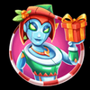 dr santa and mr claus girl robot symbol