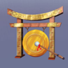 dragons flower gong symbol