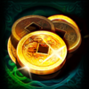 duck of luck coins symbol