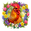 easter eggs jackpot rooster symbol