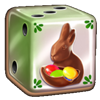 easter frog dice bunny symbol