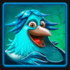 eggs of gold blue bird symbol
