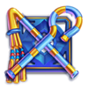 egypt sphere hold the spin staff symbol
