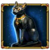 egyptian rebirth hold and hit egyptian cat statue symbol