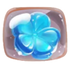 elastic jelly blue flower symbol