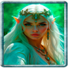 elven and dwarf wheel girl symbol