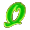 evil wizard cat green q symbol