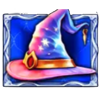 evil wizard cat magic hat symbol