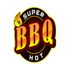 extra super hot bbq logo symbol