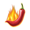 extra super hot bbq pepper symbol