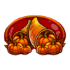 extra win x thanksgiving cornucopia symbol