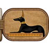 eye of horus the golden tablet gold spins anubis jackal symbol