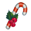father christmas candy cane symbol