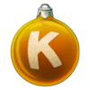 festive emerald k symbol