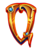 fire blaze orange wizard q symbol