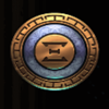 fire lighting bronze shield symbol