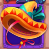 flaming peppers hold and spin sombrero symbol