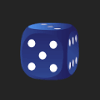 flashing dice blue dice symbol