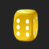 flashing dice yellow dice symbol