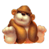 fluffy favourites clawmania brown monkey symbol