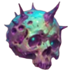 forbidden alchemy spiked skull symbol