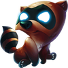 forest dreams racoon symbol