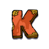 fortune of flint back for gold letter k symbol