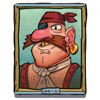 fortune of flint back for gold pirate portrait symbol