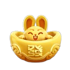 fortune rabbit ingot symbol