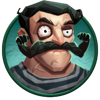 freak out mustache man symbol
