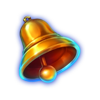 frosty rage bell icon symbol