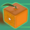 fruit cube orange symbol