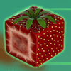 fruit cube strawberry symbol