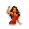 ftv night club red dress symbol