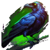 full moon frenzy glowing raven symbol