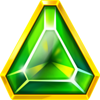 gems and cash hold and win green symbol